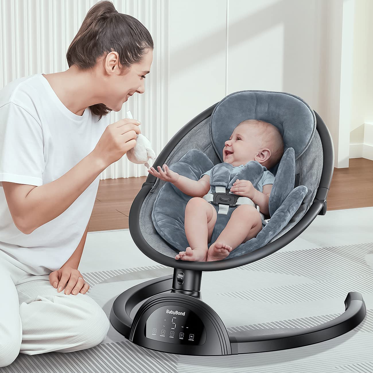 Baby Swing with Baby Bloom Mobile