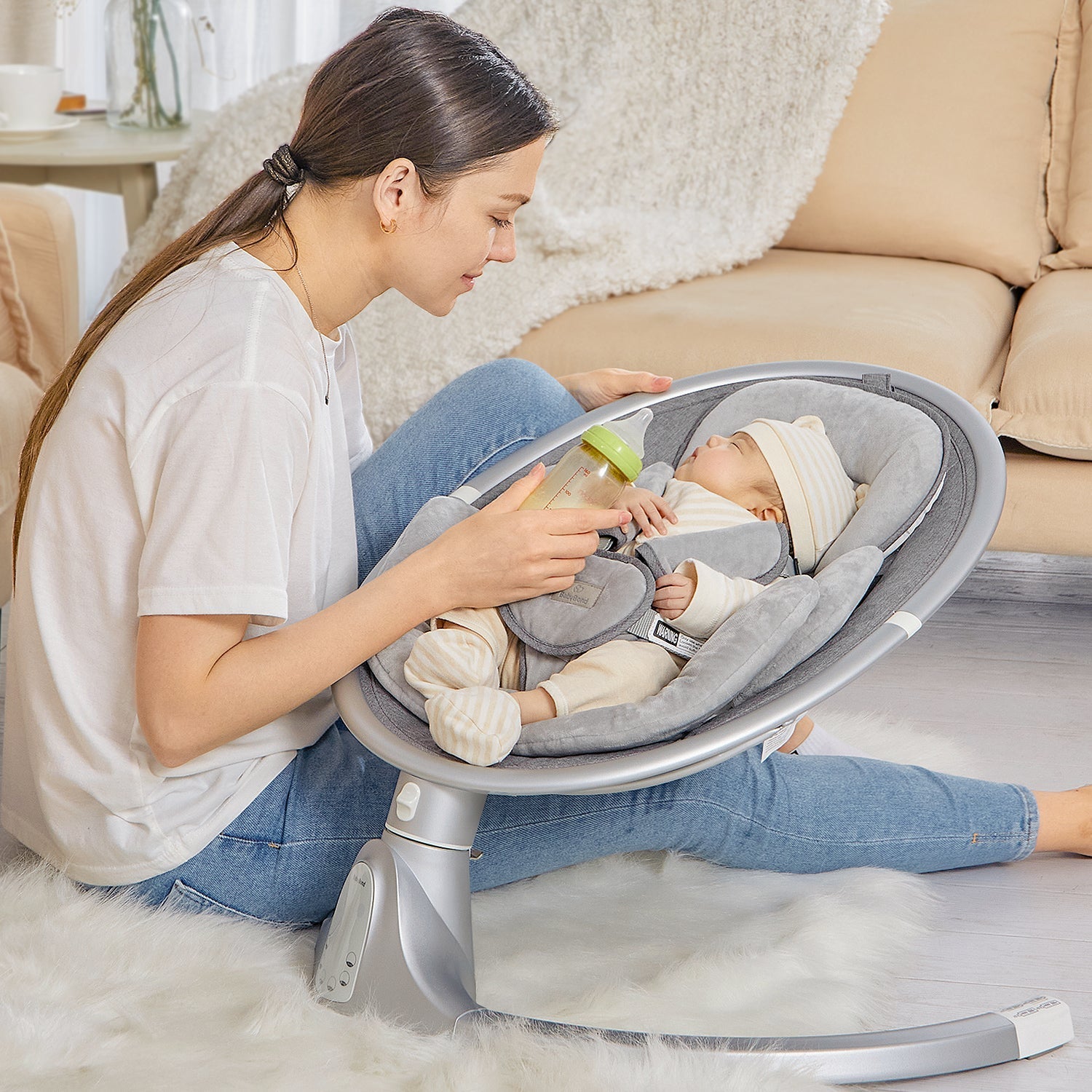 BabyBond Infant Electric Swing Chair for Newborns