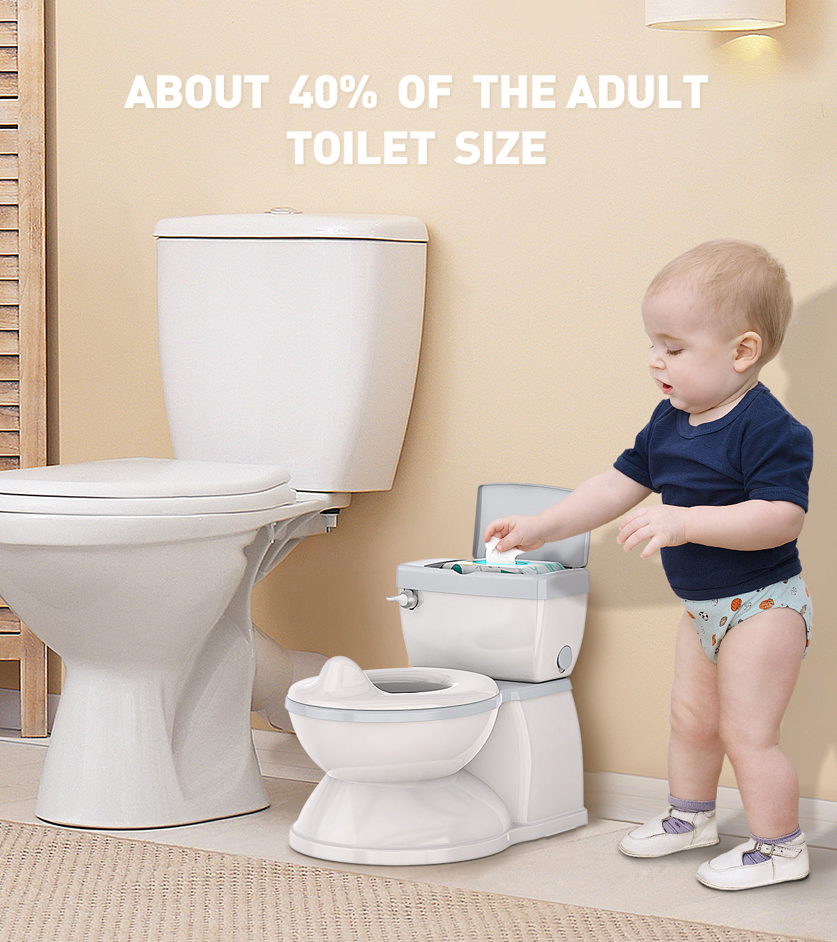 BabyBond Baby Potty Training Toilet with Realistic Flushing Sound