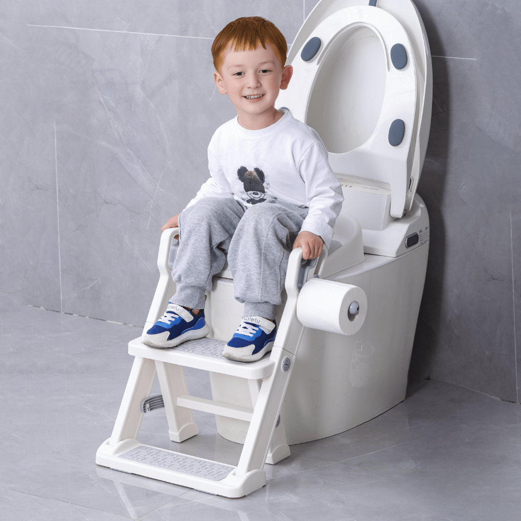 Babybond 2-in 1 Auxiliary toilet Potty Training Seat,Adjustable, Foldable, Stable Ladder & Anti-Slip Pad steps