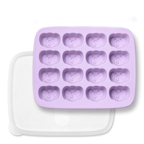 16 compartments baby silicone complementary food box fruit puree baby fresh sealed freezer box children storage box summer ice compartment molds