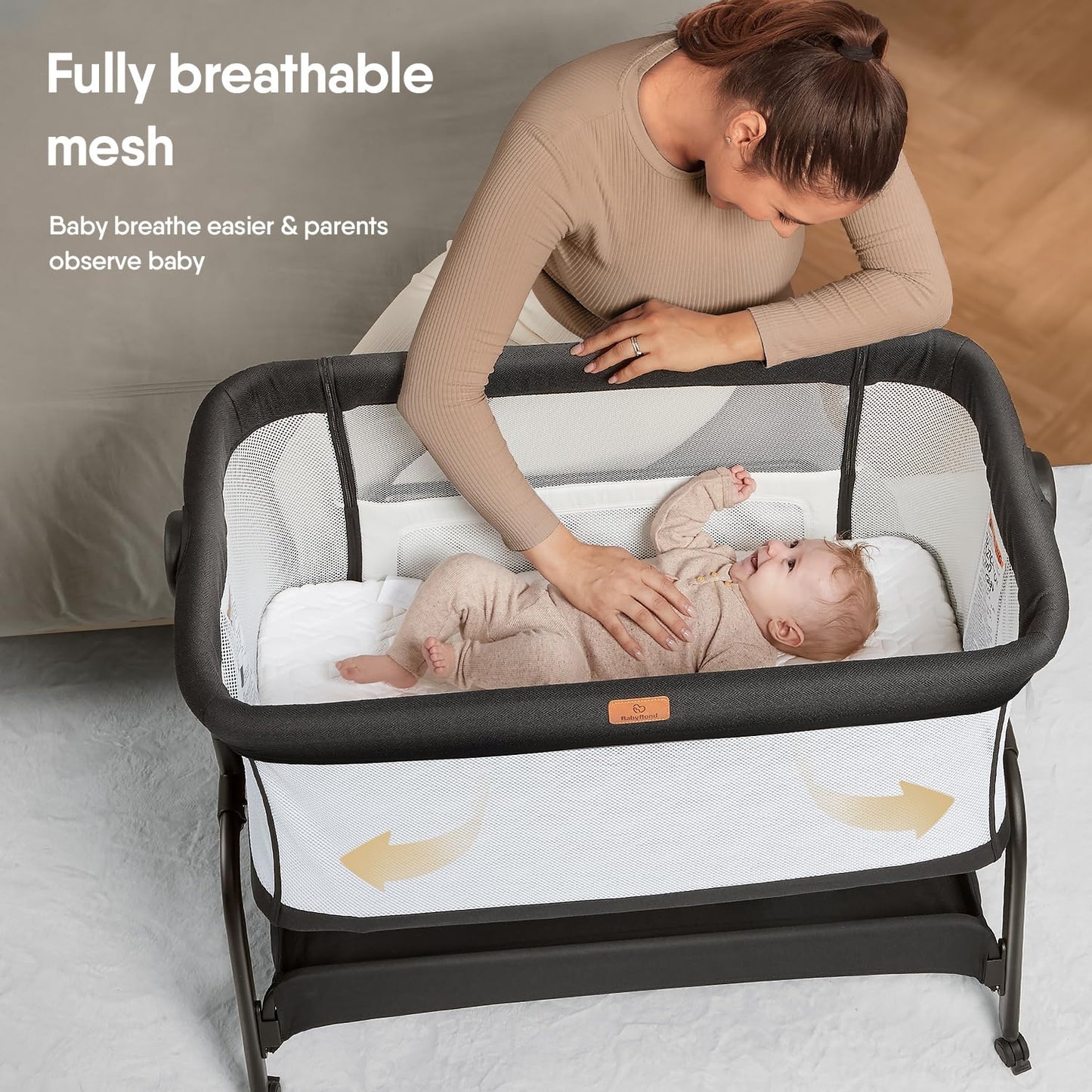 BabyBond Baby Bassinet 3 in 1 Infant & Toddler Cradle Google