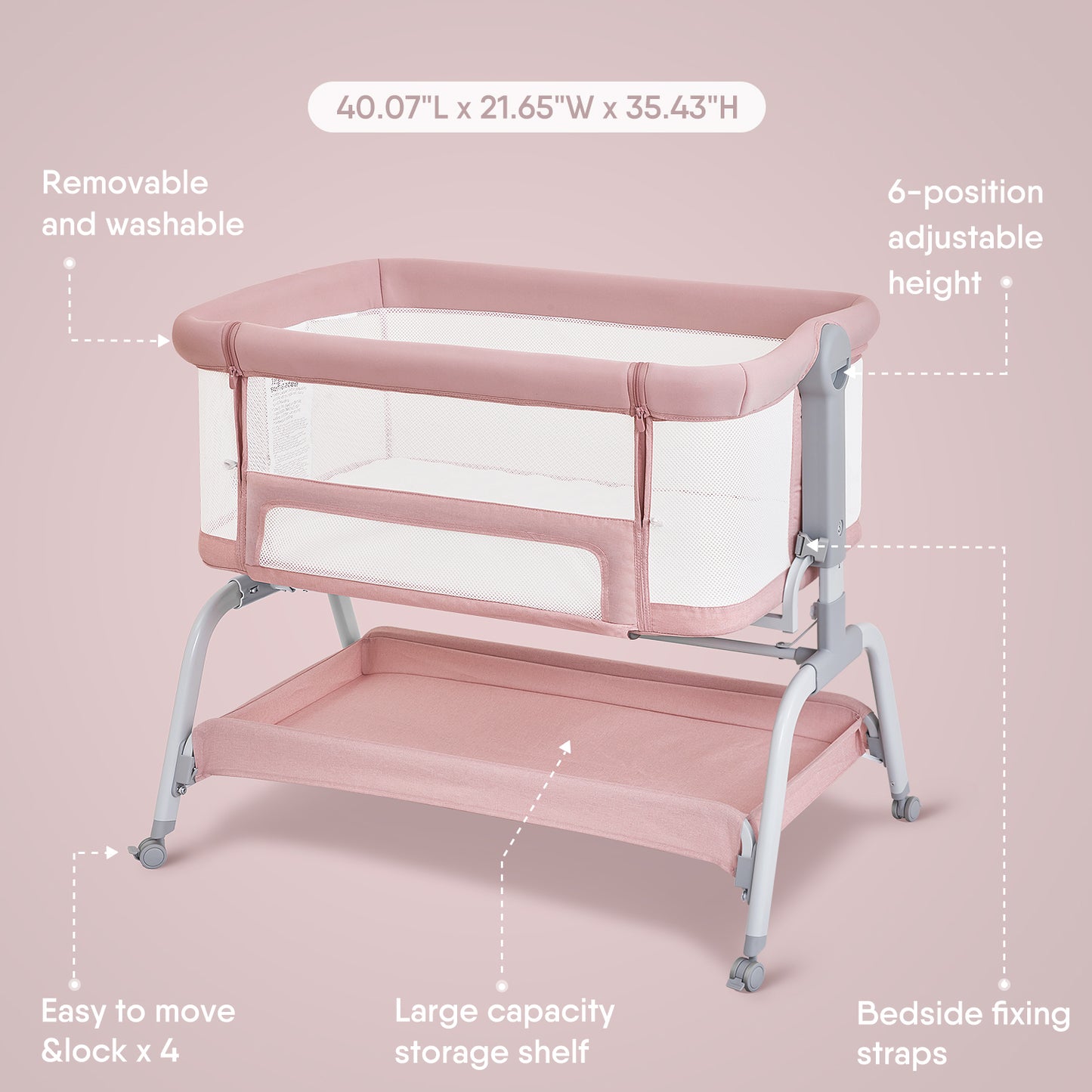 BabyBond Baby Bassinet 3 in 1 Infant & Toddler Cradle Google